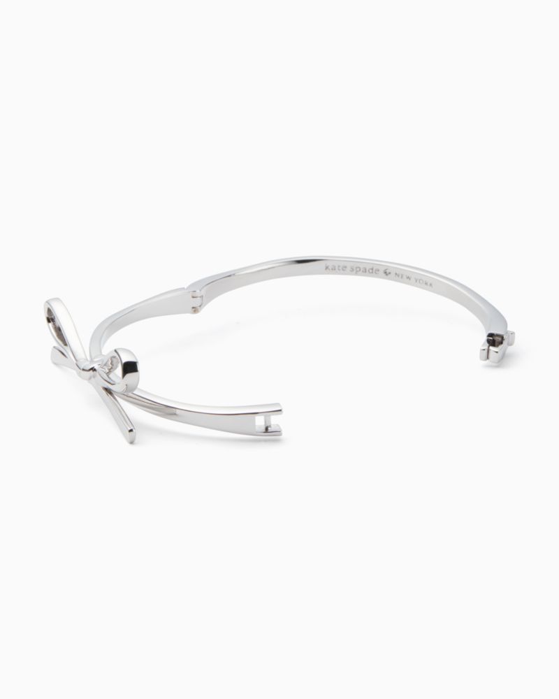 Kate Spade,skinny mini bow bangle,bracelets,Silver