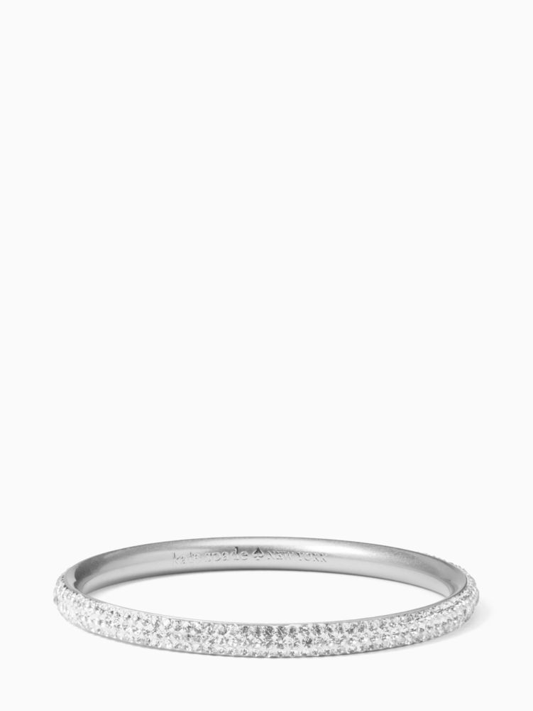 Kate Spade,Razzle Dazzle Bangle,Cubic Zirconia,Gem Embellishment,Pave Embellishment,Stackable,Yellow Gold,Gold Metal,Formal,Clear