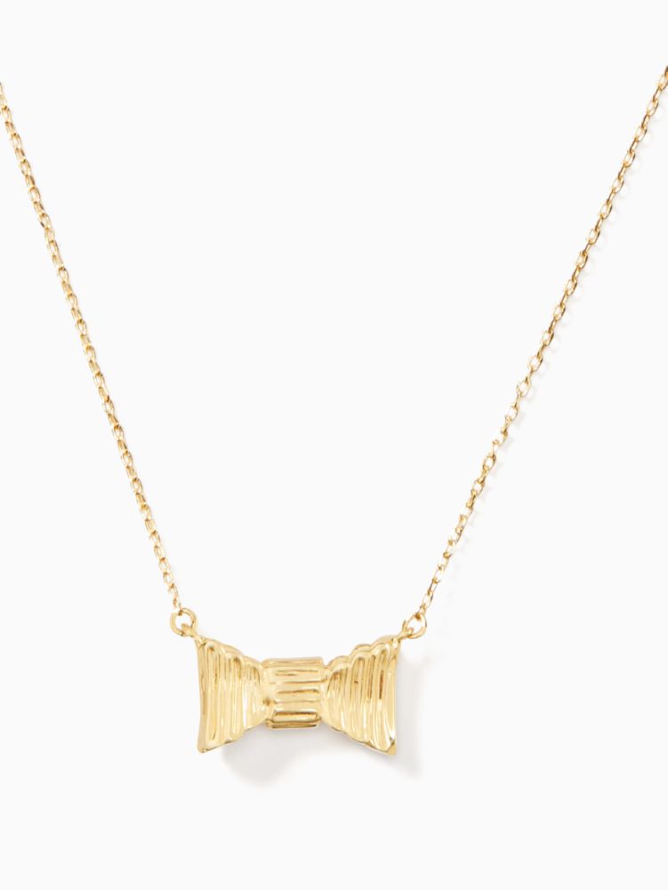 Kate Spade,all wrapped up mini pendant necklace,Gold