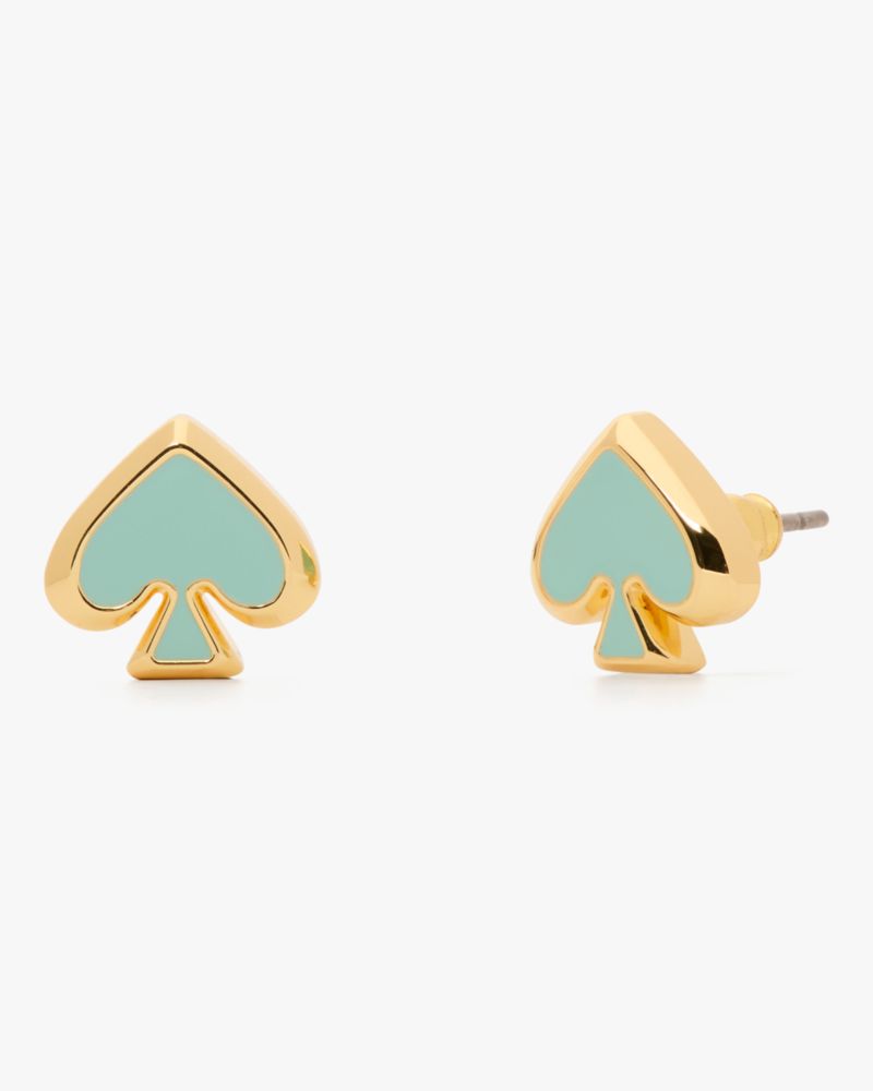 Kate Spade,everyday spade enamel studs,earrings,Crystal Blue