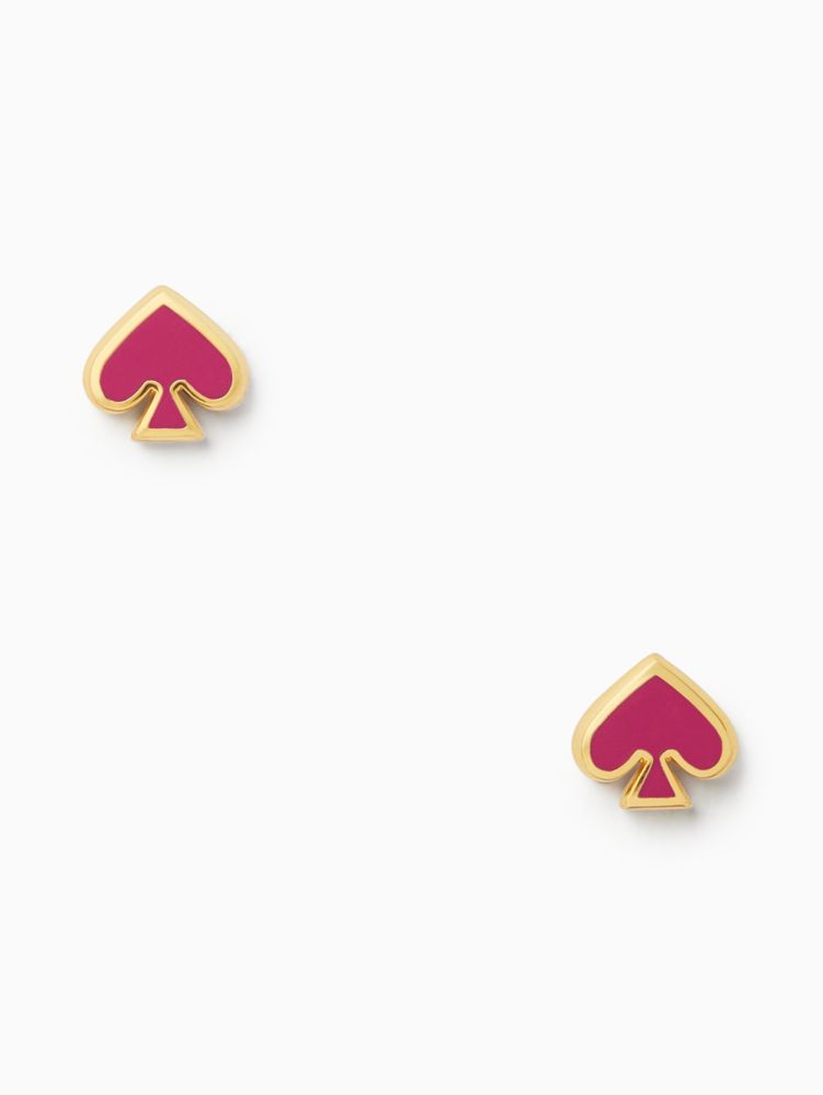 Kate Spade,everyday spade enamel studs,earrings,Festive Pink