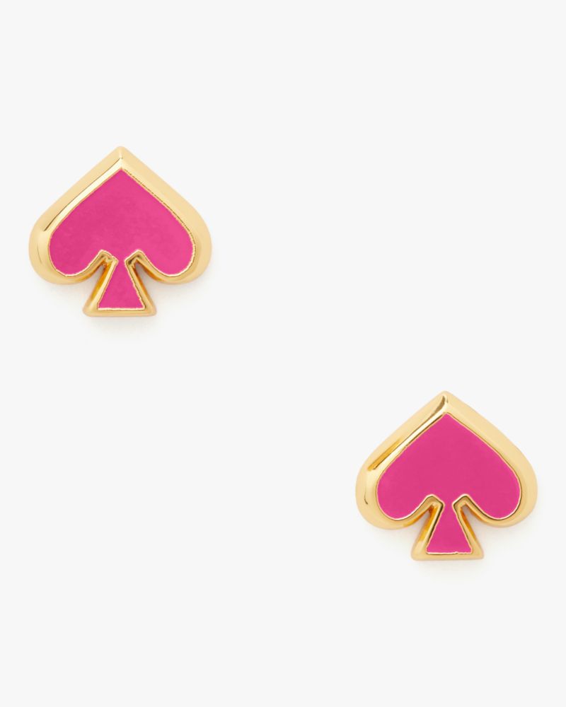 Kate Spade,everyday spade enamel studs,earrings,Deep Magenta