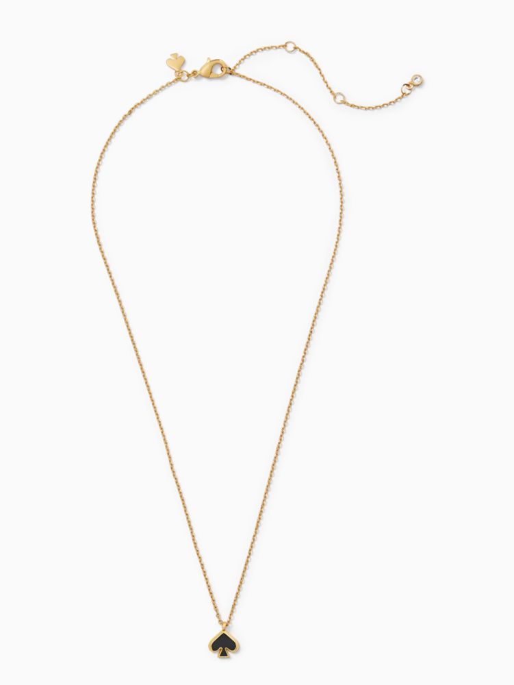 Kate Spade,Everyday Spade Enamel Mini Pendant,necklaces,Black