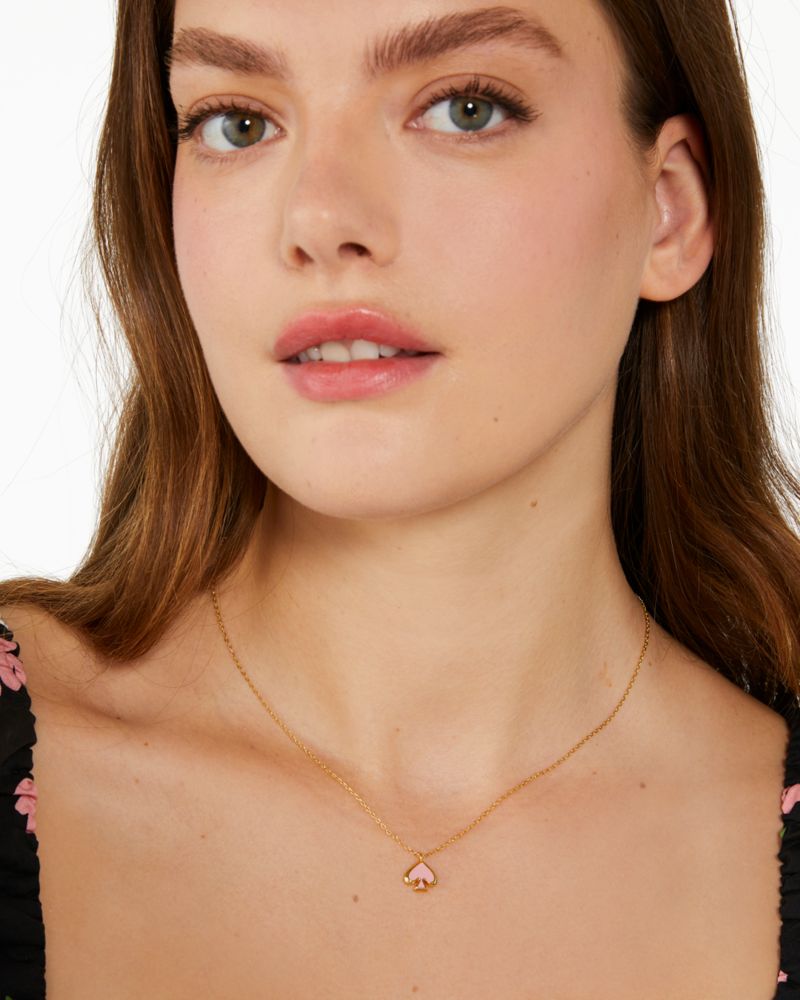 Kate spade enamel store heart necklace