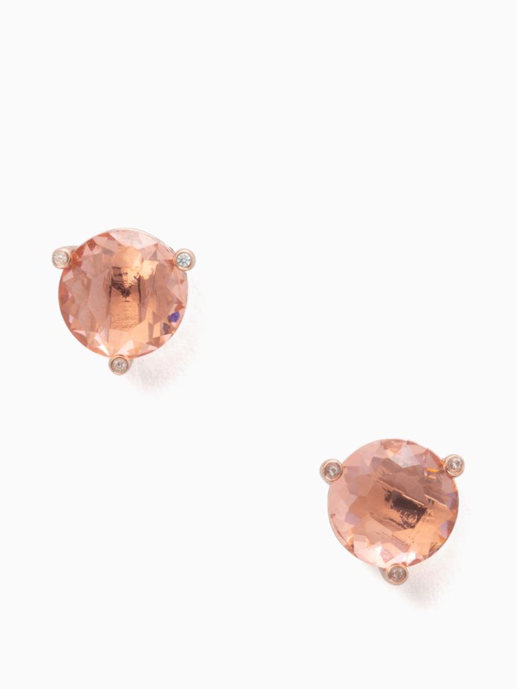 Kate Spade,Rise And Shine Studs,Studs,Cubic Zirconia,Glass,Gem Embellishment,Gold Metal,Work,