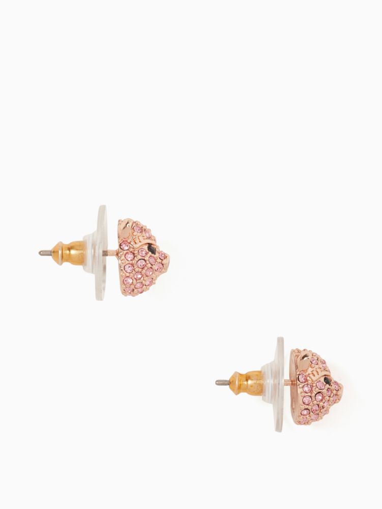 Kate Spade,imagination pave pig studs,earrings,Pink Multi