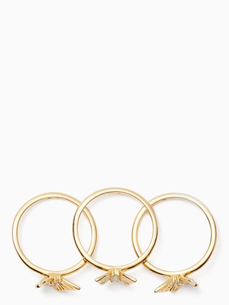 Social Butterfly Stackable Ring Set | Kate Spade Outlet | Kate