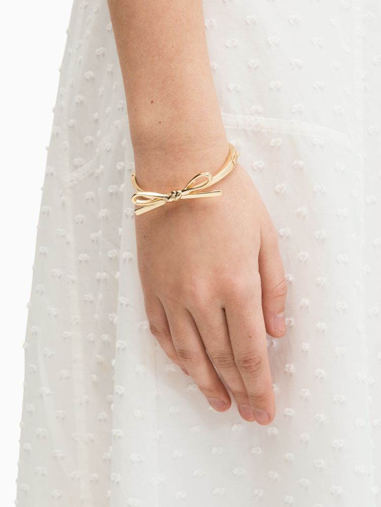 Kate Spade,skinny mini bow bangle,bracelets,Gold