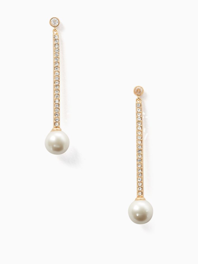 Kate Spade Take newest Heart Pearl Linear Earrings NWT