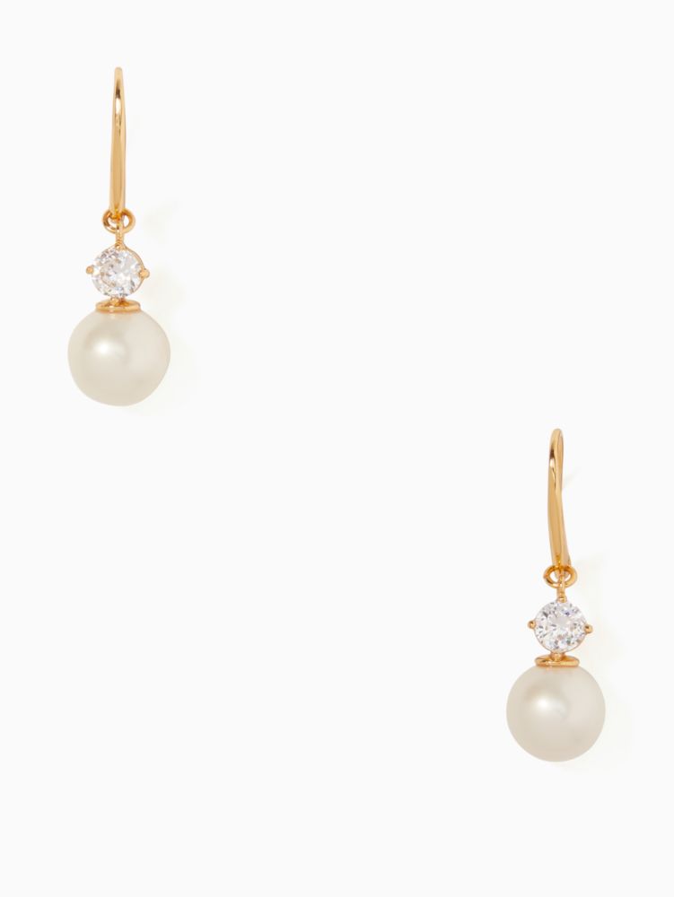 Kate Spade,pearls of wisdom drop earring,earrings,Cream Multi