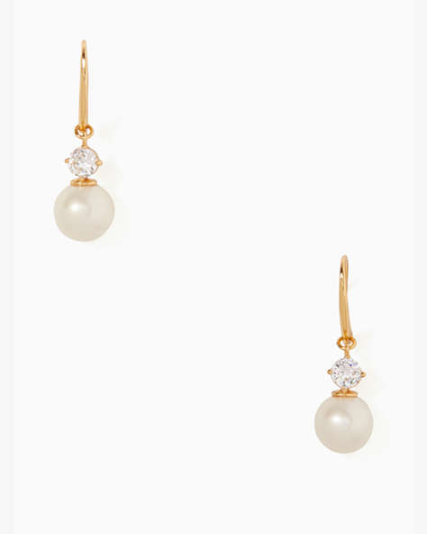 Kate Spade,pearls of wisdom drop earring,earrings,Cream Multi