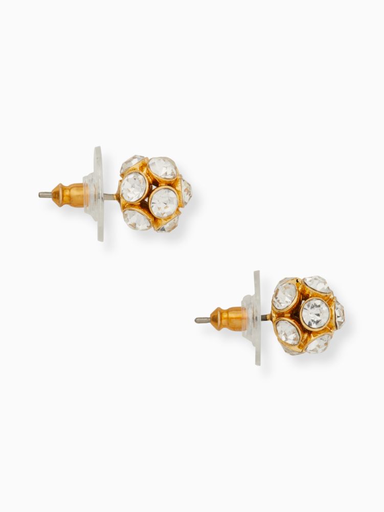 Kate Spade,time to shine studs,earrings,Clear/Gold