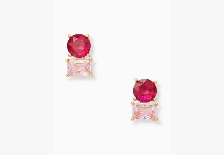 Kate Spade,bright ideas double studs,earrings,Pink Multi
