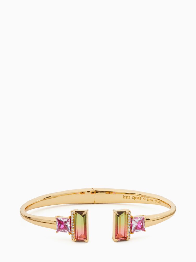 Kate Spade,geo gems open hinged bangle,