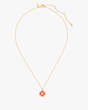 Kate Spade,Spades & Studs Enamel Mini Pendant,necklaces,Coral