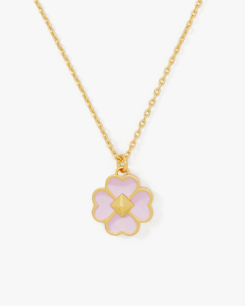 Kate Spade,Spades & Studs Enamel Mini Pendant,necklaces,Berry Cream