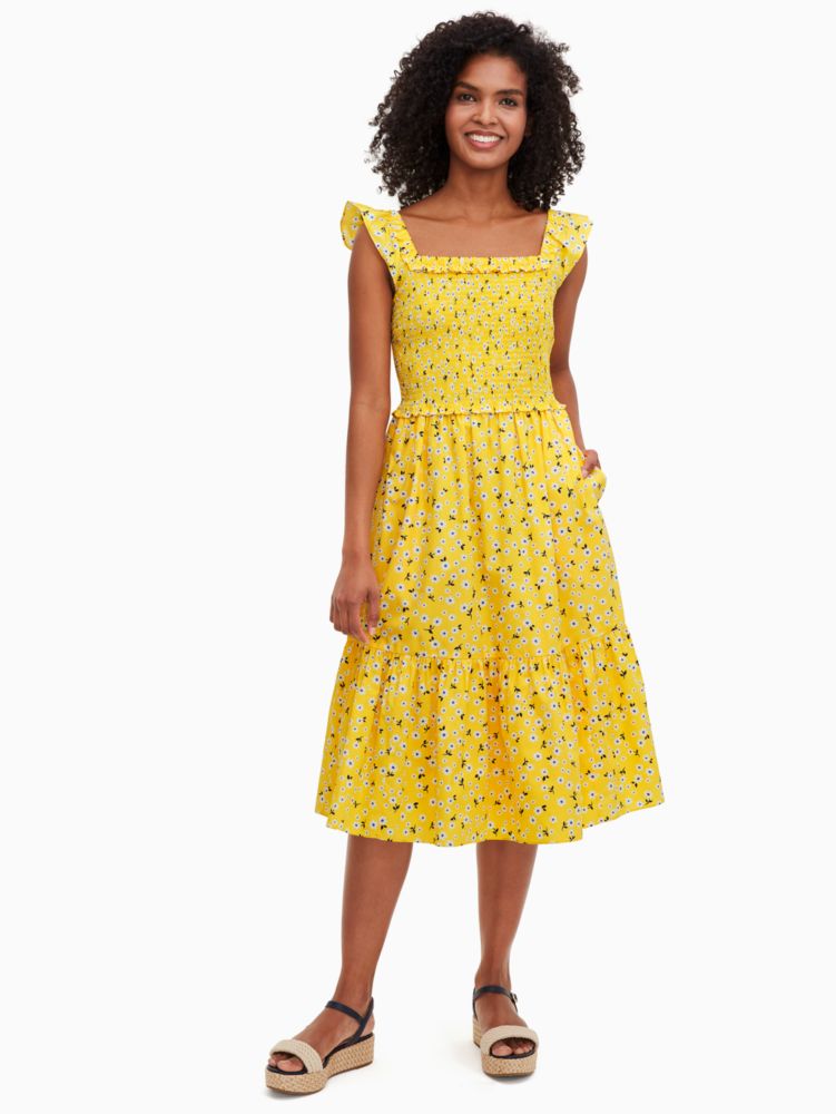 Kate spade foxes outlet smocked dress