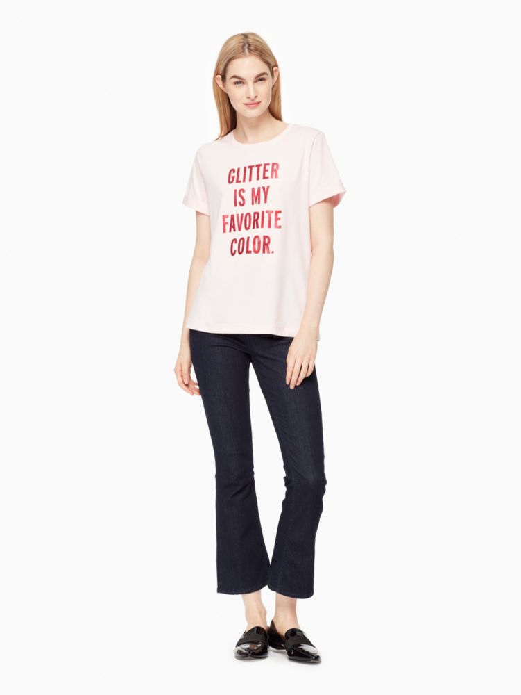 Kate Spade,steal the spotlight glitter tee,Swhrt/Rosj