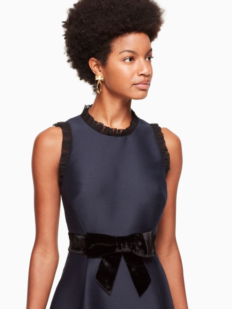 Kate Spade,velvet bow fit and flare dress,dresses & jumpsuits,