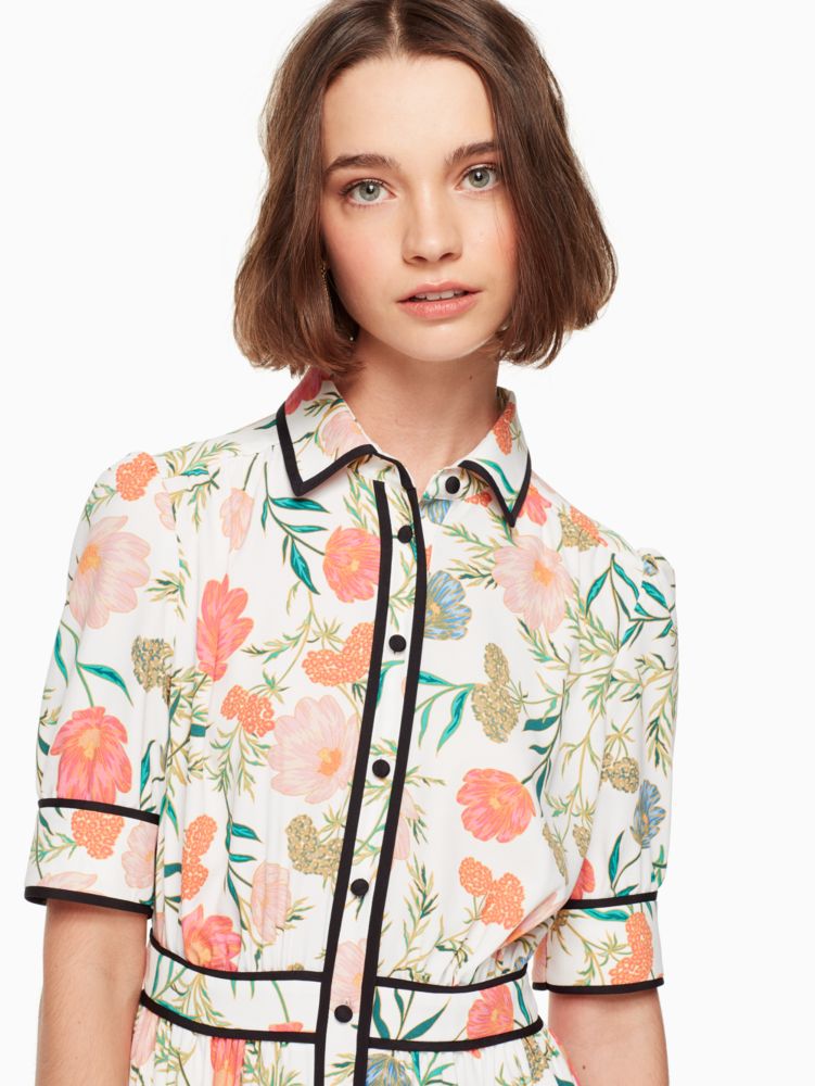 Kate spade blossom store fluid shirtdress