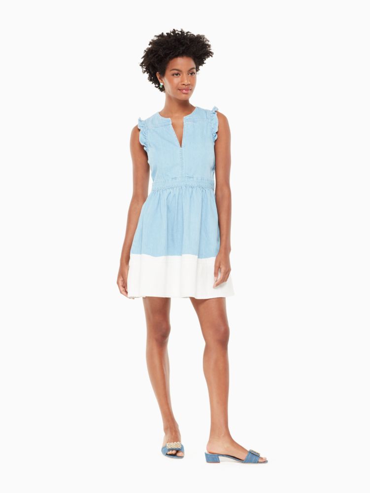 Broome Street Dip Dye Denim Dress Kate Spade Outlet