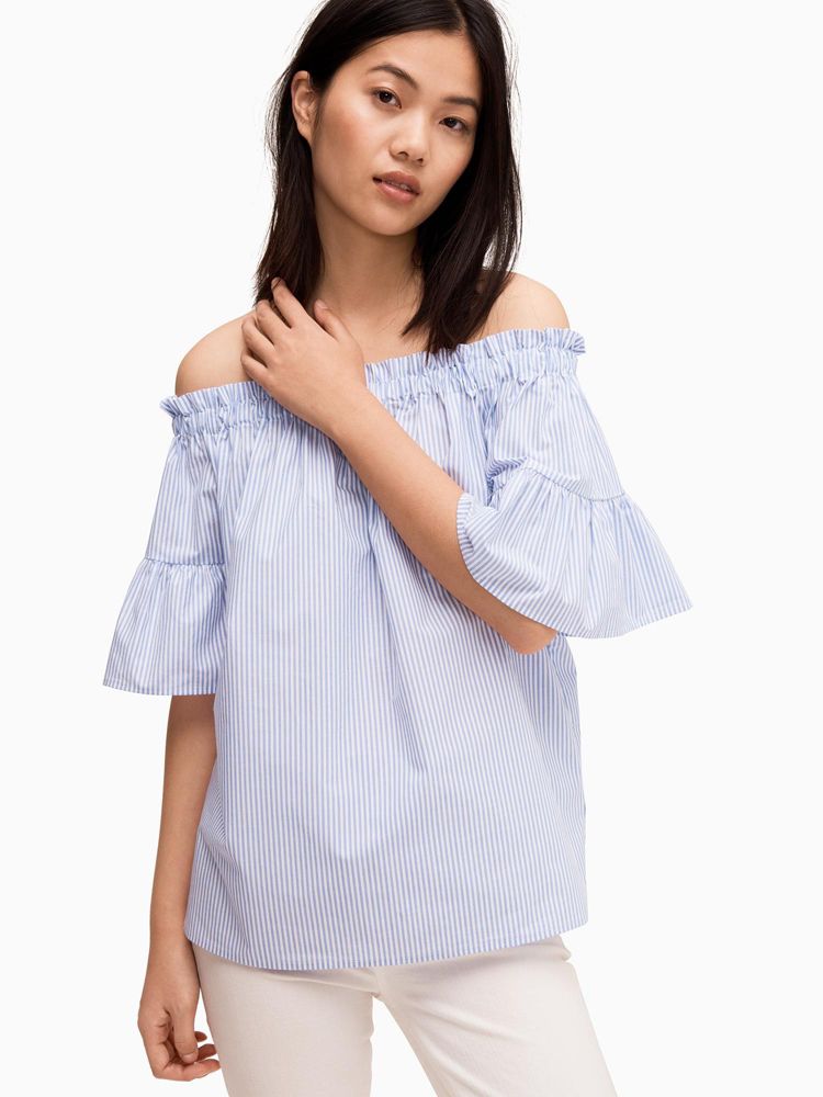 Broome Street Stripe Off The Shoulder Top | Kate Spade Outlet