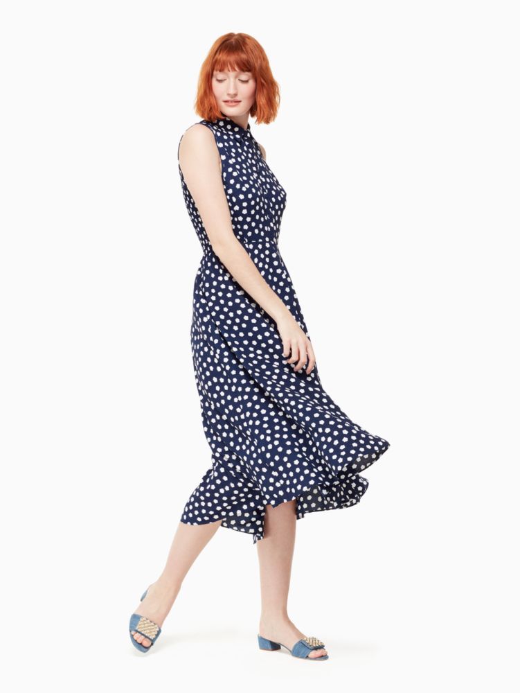 California Dreaming Cloud Dot Midi Dress Kate Spade Outlet Kate Spade Outlet