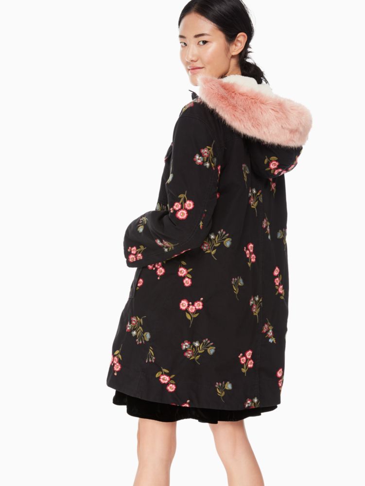 Kate spade sale embroidered twill coat