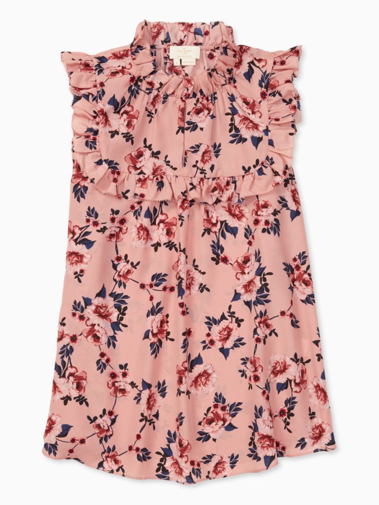 Kate Spade,out west prairie rose ruffle yoke top,