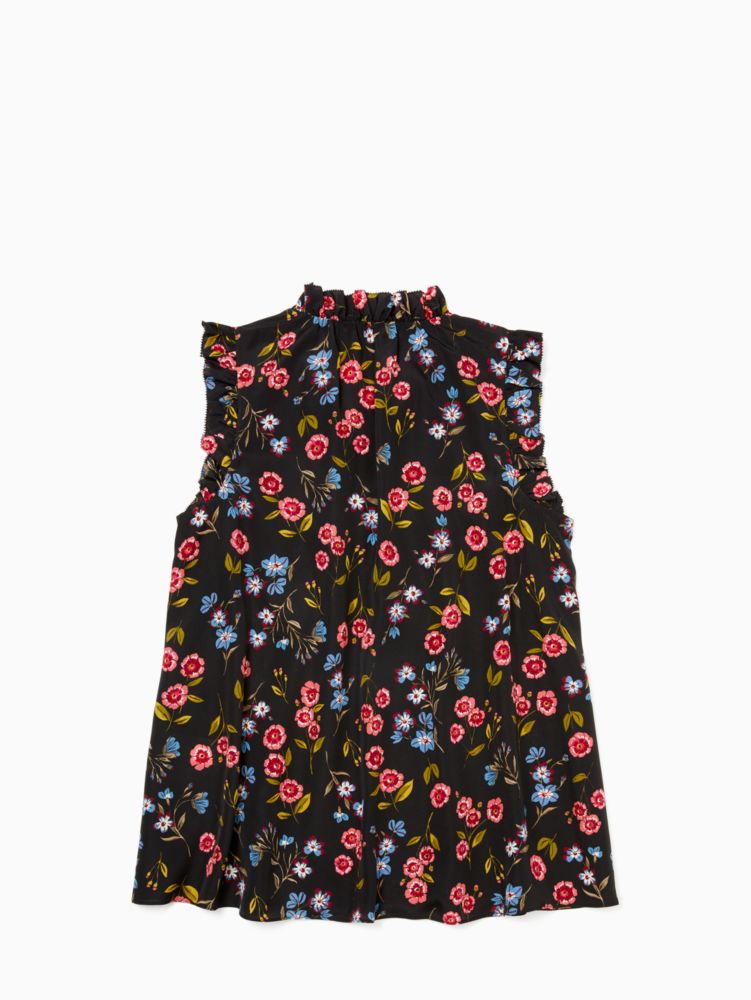 Kate Spade,wild ones meadow ruffle yoke top,tops & blouses,