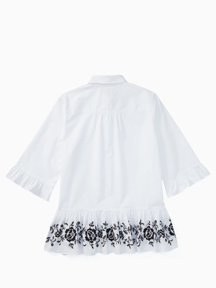 Kate Spade,broome street short sleeve embroidered top,tops & blouses,