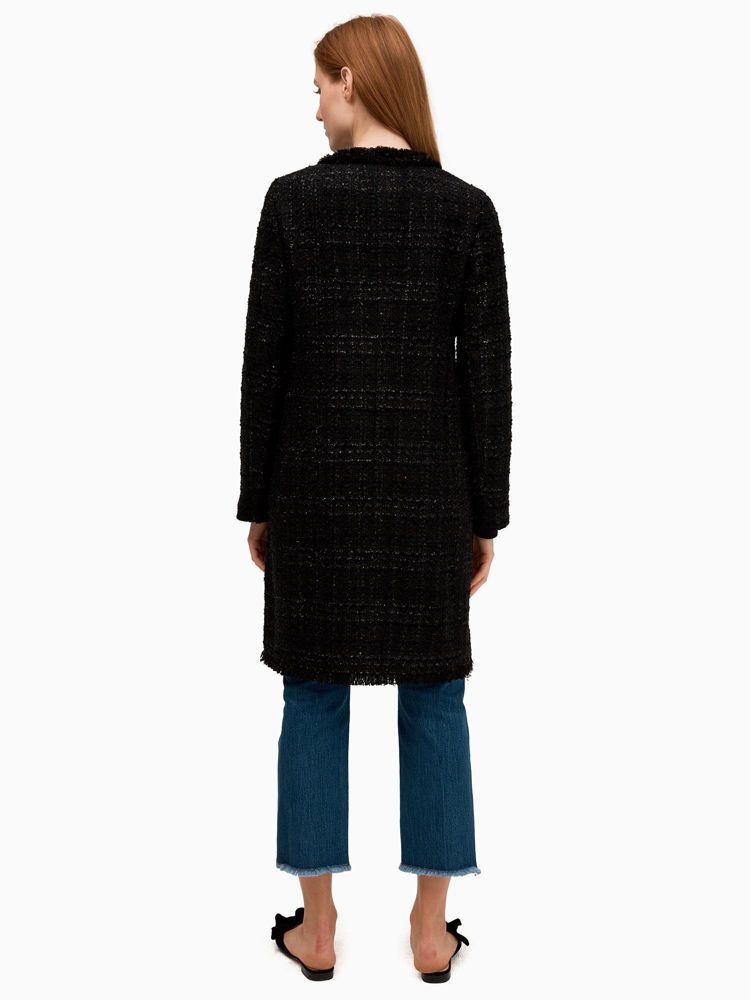 Pearl Button Sparkle Tweed Coat | Kate Spade Outlet