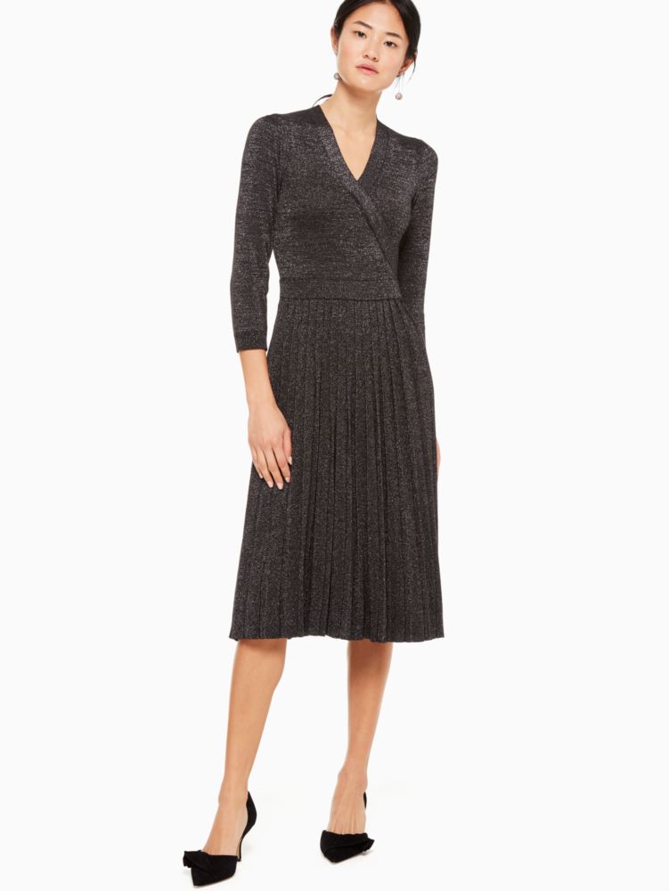 Kate spade metallic sale wrap sweater dress