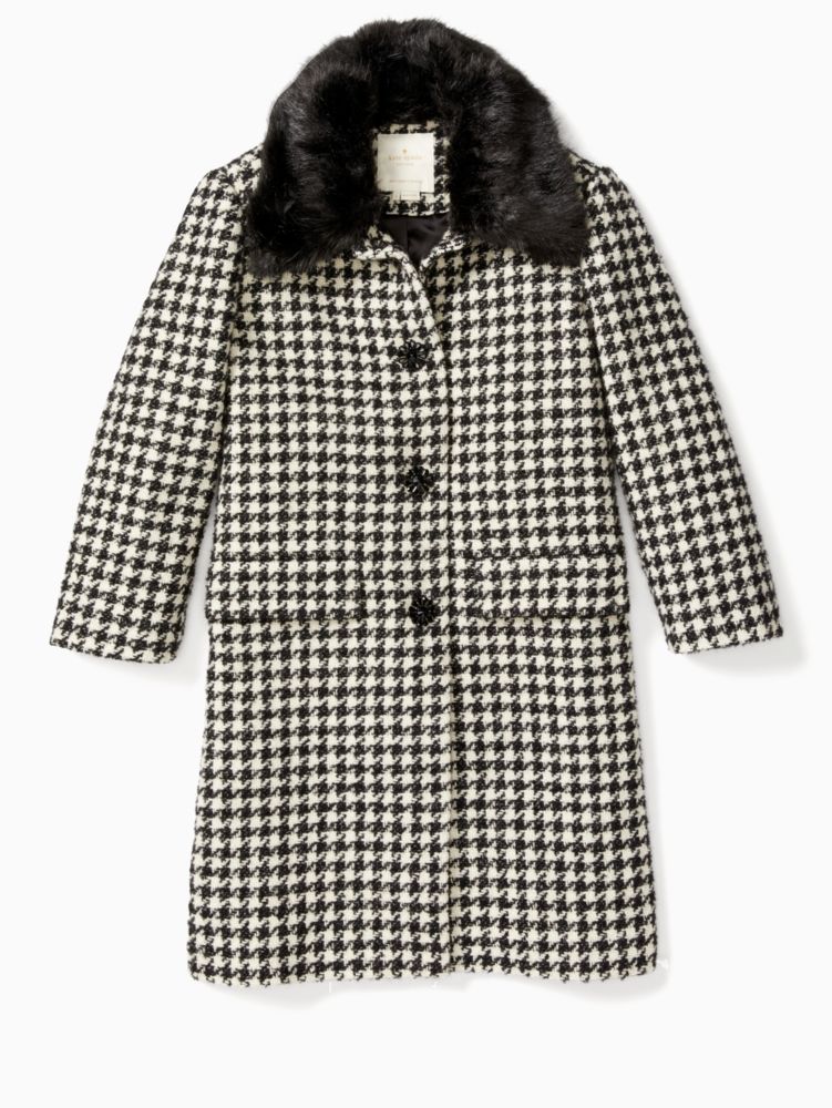 Kate spade houndstooth on sale coat