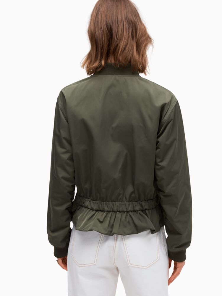 Twill Flounce Bomber Kate Spade Outlet