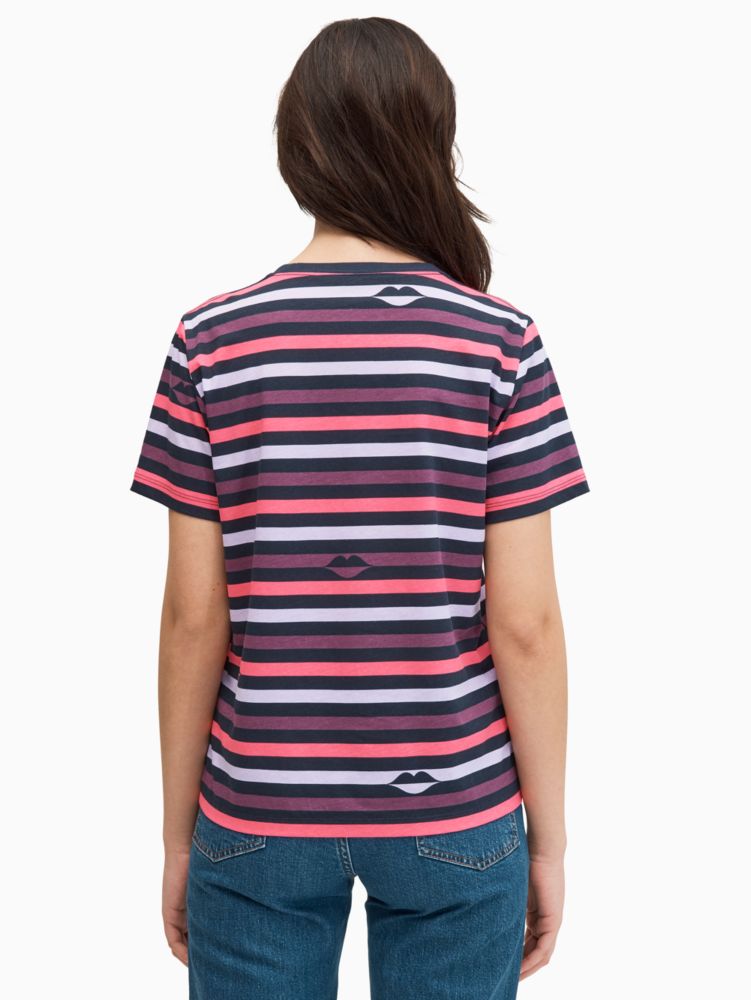 Kate Spade,Lips Stripe Tee,
