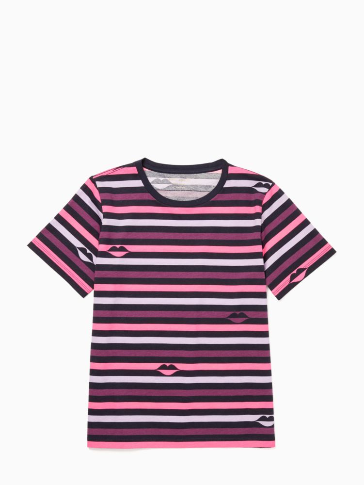 Kate Spade,Lips Stripe Tee,