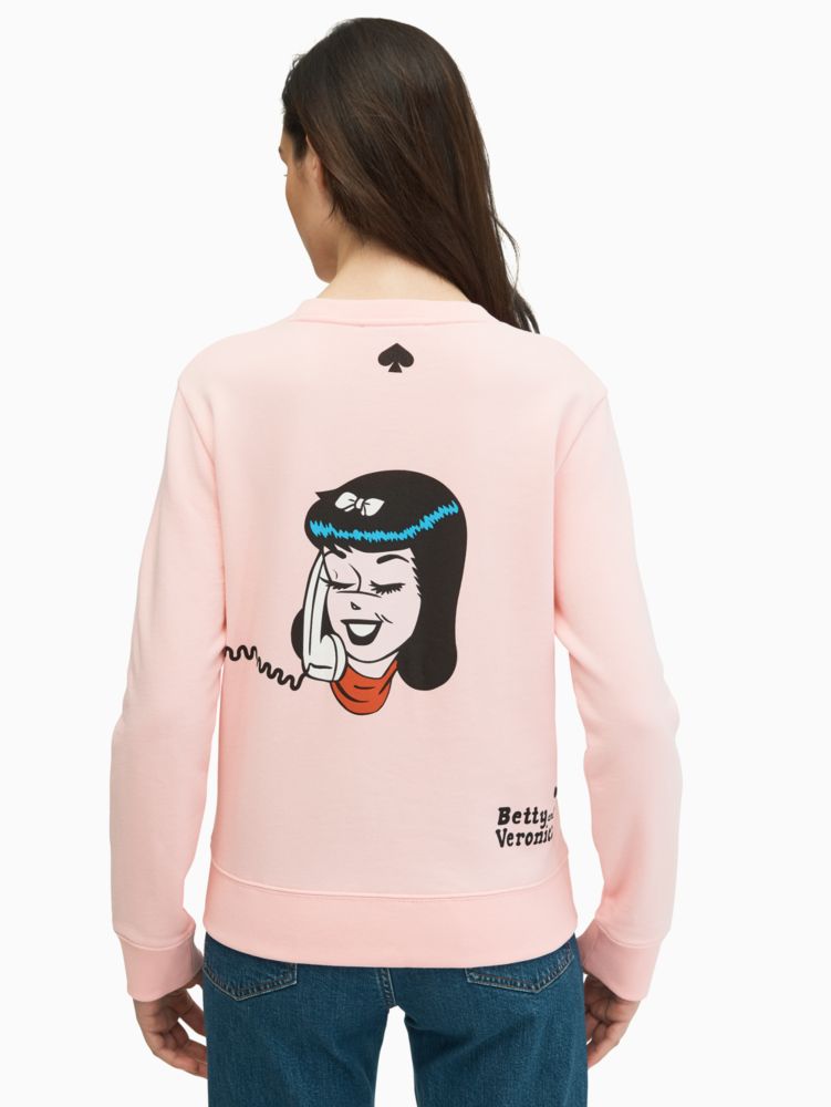 Kate hotsell Spade x Archie Comic Girl Talk Betty and Veronica Sweatshirt Pink Small