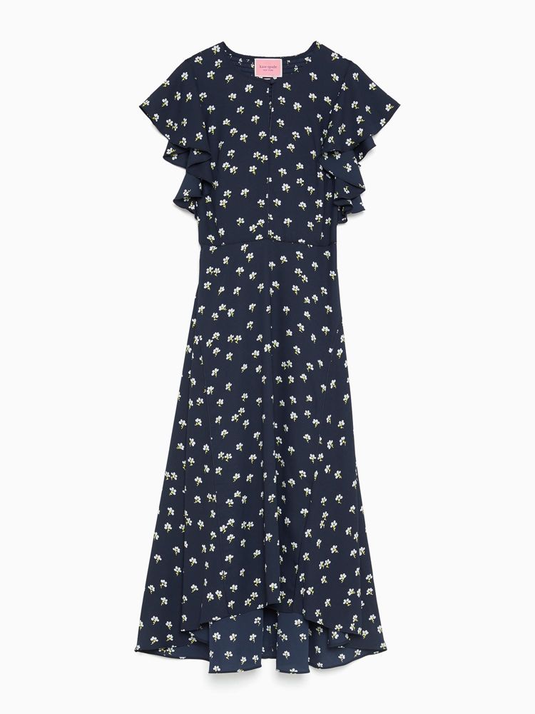 【Kate Spade】Painterly Strokes Flutter Sleeve Dress国内発送 Purple Dresses for Women | Women's Purple Dresses Online