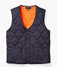 Kate Spade,Jack Spade Quilted 3-in-1 Button Out Vest,jackets & coats,Navy/ Orange