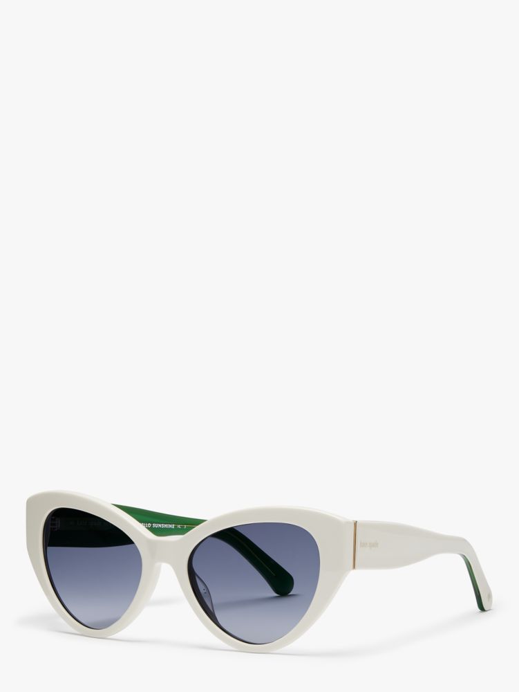Kate Spade,Paisleigh Sunglasses,Cat Eye,Acetate,Logo,Word Embellishment,Integrated Nose Pads,Casual,
