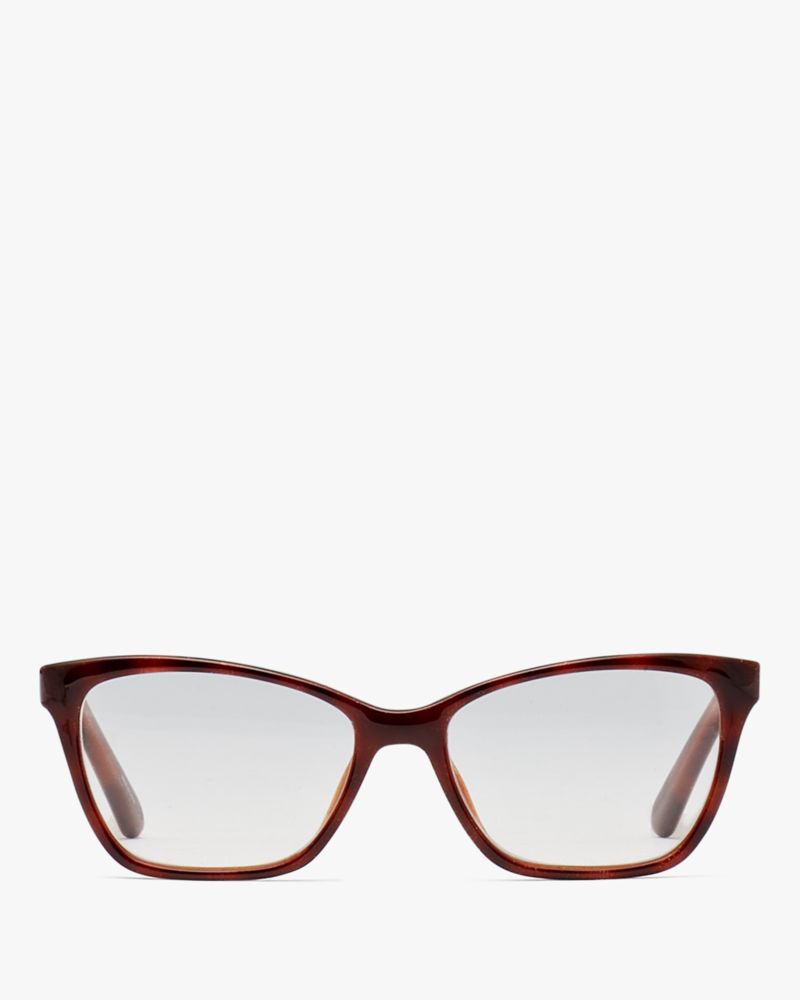 Kate Spade,Pava Readers,Reading,Wayfarer,Plastic,Logo,Word Embellishment,Integrated Nose Pads,Casual,Clear