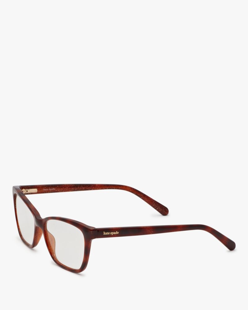 Kate Spade,Pava Readers,Reading,Wayfarer,Plastic,Logo,Word Embellishment,Integrated Nose Pads,Casual,Clear