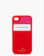 Kate Spade,colorblocked silicone iphone 4 case,Maraschino