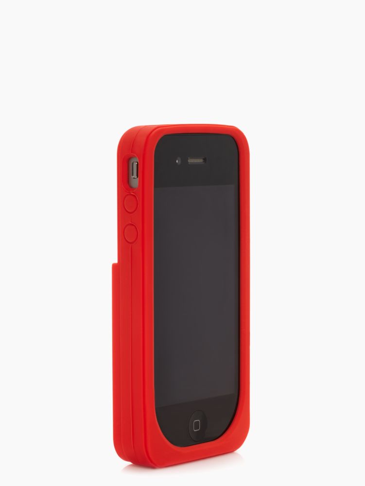 Kate Spade,colorblocked silicone iphone 4 case,Maraschino