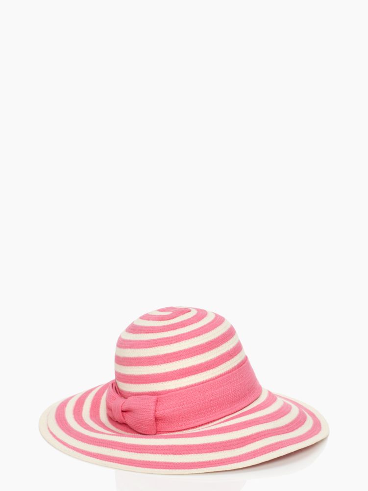 Kate Spade,stripe sun hat,Deep Magenta