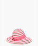 Kate Spade,stripe sun hat,Deep Magenta