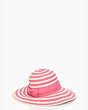 Kate Spade,stripe sun hat,Deep Magenta