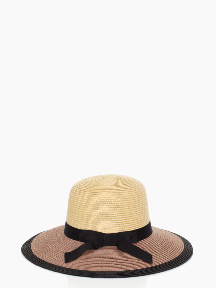 Color Block Straw Sunhat, , Product