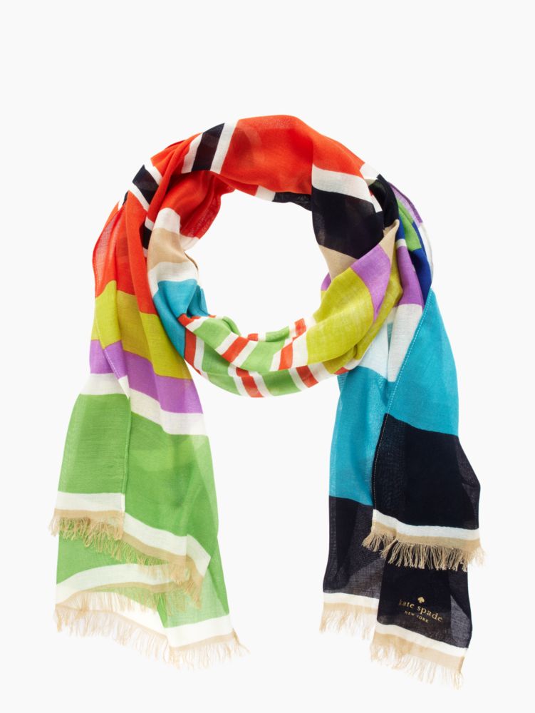 Picnic Multistripe Scarf, , Product